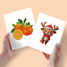 Load image into Gallery viewer, Mini Diamond Painting 15x20cm (2 pieces) - Citrus and Reindeer