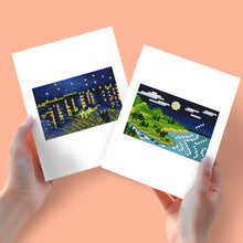 Load image into Gallery viewer, Mini Diamond Painting 15x20cm (2 pieces) - Day and Night Landscapes