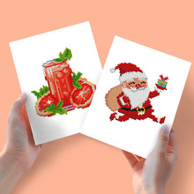Load image into Gallery viewer, Mini Diamond Painting 15x20cm (2 pieces) - Tomato Juice and Santa