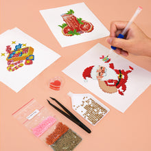 Load image into Gallery viewer, Mini Diamond Painting 15x20cm (2 pieces) - Tomato Juice and Santa