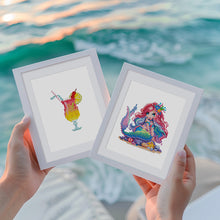 Load image into Gallery viewer, Mini Diamond Painting 15x20cm (2 pieces) - Cocktail and Cupcake