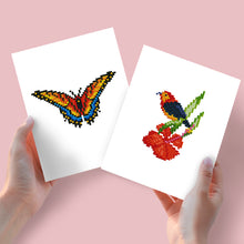 Load image into Gallery viewer, Mini Diamond Painting 15x20cm (2 pieces) -Butterfly and Bird