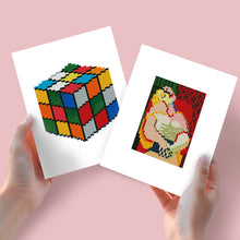 Load image into Gallery viewer, Mini Diamond Painting 15x20cm (2 pieces) - Rubik's Cube and Classic Painting