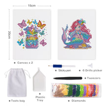 Load image into Gallery viewer, Mini Diamond Painting 15x20cm (2 pieces) - Mermaid's Fantasy Art