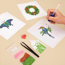 Load image into Gallery viewer, Mini Diamond Painting 15x20cm (2 pieces) - Butterfly and Bird Design