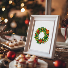 Load image into Gallery viewer, Mini Diamond Painting 15x20cm (2 pieces) - Holiday Wreath and Tree Art
