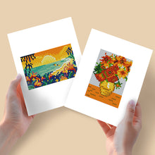 Load image into Gallery viewer, Mini Diamond Painting 15x20cm (2 pieces) - Sunset and Blooms