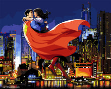 Load image into Gallery viewer, Paint by numbers kit for adults Superman and Lois in the Sky Figured'Art UK