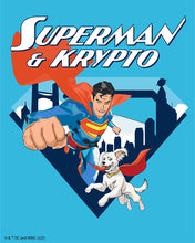 Load image into Gallery viewer, Paint by numbers kit for adults Superman &amp; Krypto with Skyline 1 Figured'Art UK