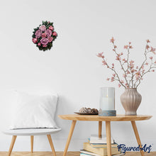 Load image into Gallery viewer, Wooden Puzzle - Pink Rose Bouquet
