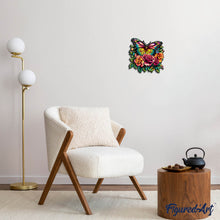 Load image into Gallery viewer, Wooden Puzzle - Butterfly and Roses