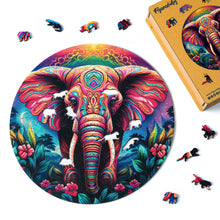 Load image into Gallery viewer, Wooden Puzzle - Tribal Elephant