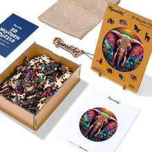 Load image into Gallery viewer, Wooden Puzzle - Tribal Elephant
