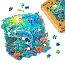 Load image into Gallery viewer, Wooden Puzzle - Dolphins in Coral Reef