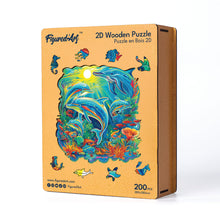 Load image into Gallery viewer, Wooden Puzzle - Dolphins in Coral Reef