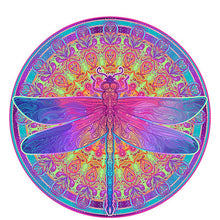 Load image into Gallery viewer, Wooden Puzzle - Mandala Dragonfly
