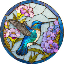Load image into Gallery viewer, Wooden Puzzle - Blue Hummingbird