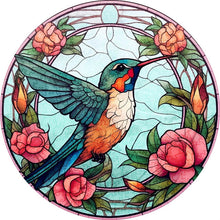 Load image into Gallery viewer, Wooden Puzzle - Blue Green Hummingbird