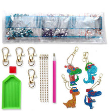 Load image into Gallery viewer, Diamond Painting Pendant Cool Dinosaurs 4-piece Set