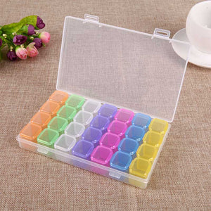Diamond Painting L Storage Box with 28 compartments colorful Accessories