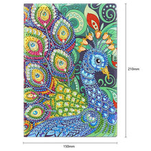 Load image into Gallery viewer, Diamond Painting Notebook Peacock