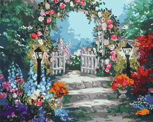 Load image into Gallery viewer, Paint by numbers | Alley of a flowery garden | advanced flowers new arrivals landscapes | Figured&#39;Art