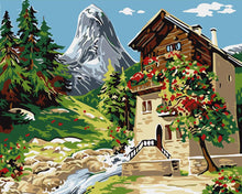 Load image into Gallery viewer, Paint by numbers | Chalet by the river | intermediate new arrivals landscapes | Figured&#39;Art