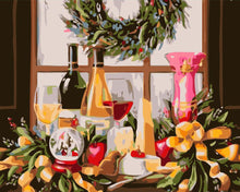 Load image into Gallery viewer, Paint by numbers | Wine bottles on the table | advanced kitchen new arrivals | Figured&#39;Art