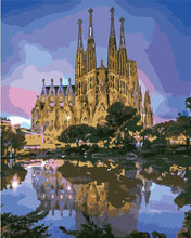 Load image into Gallery viewer, Paint by numbers | Cathedral and reflection of the lake | advanced new arrivals cities | Figured&#39;Art