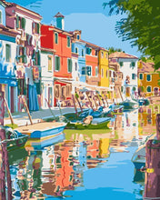 Load image into Gallery viewer, Paint by numbers | Peaceful water canal in the city | advanced new arrivals cities | Figured&#39;Art