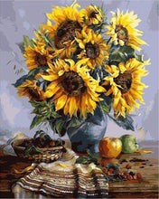 Load image into Gallery viewer, Stamped Cross Stitch Kit - Bouquet of Sunflowers