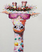 Load image into Gallery viewer, Paint by Numbers - Pop Art Giraffe with Glasses