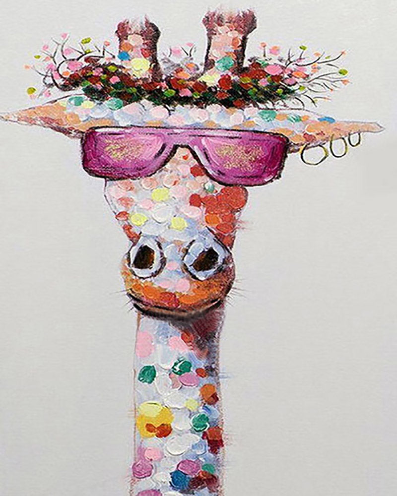 Paint by Numbers - Pop Art Giraffe with Glasses