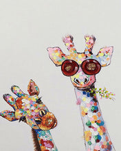 Load image into Gallery viewer, Paint by Numbers - Duo of Pop Art Giraffes