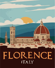 Load image into Gallery viewer, Paint by Numbers - Travel Poster Florence, Italy