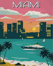 Load image into Gallery viewer, Paint by Numbers - Travel Poster Miami