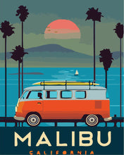 Load image into Gallery viewer, Paint by Numbers - Travel Poster Malibu California