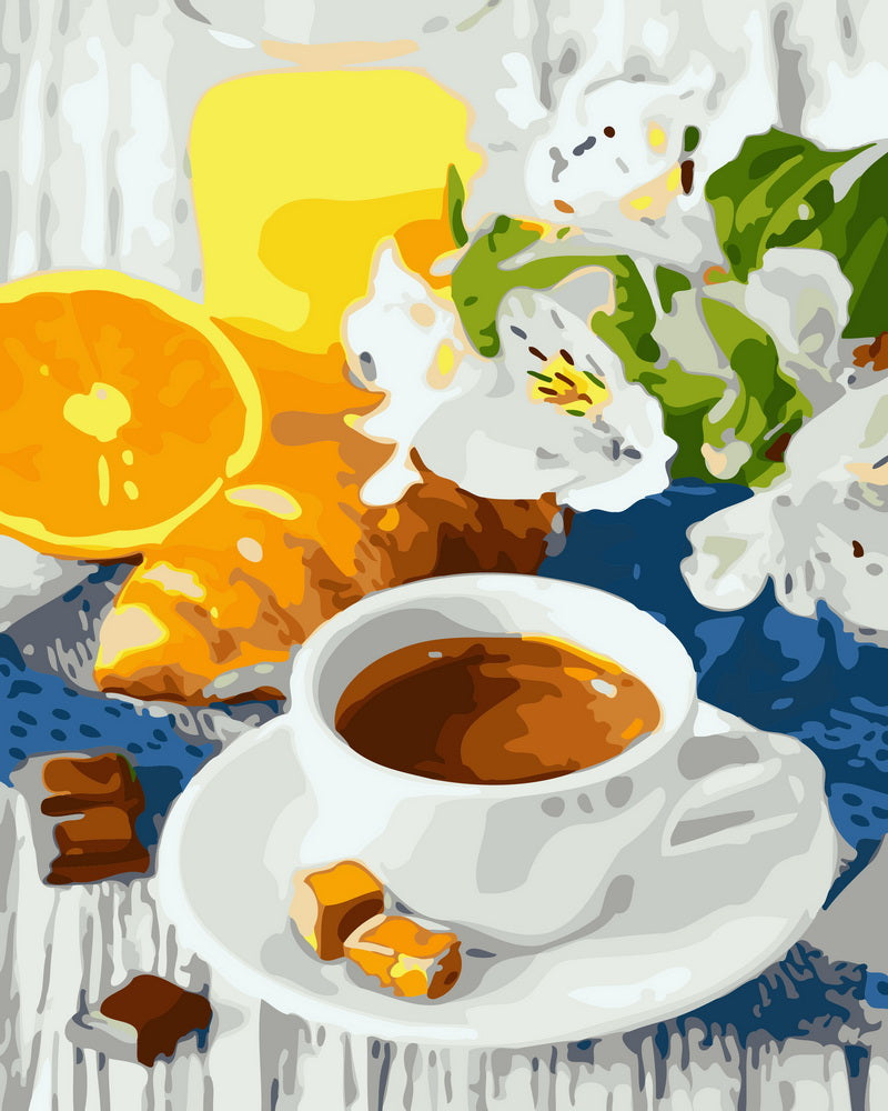 Paint by Numbers - Breakfast and coffee cup