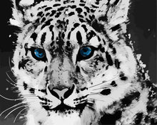 Load image into Gallery viewer, Paint by Numbers - Portrait of a tiger with blue eyes