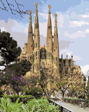 Load image into Gallery viewer, Paint by Numbers - View of the cathedral