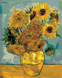 Stamped Cross Stitch Kit - Van Gogh - Sunflowers