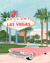 Load image into Gallery viewer, Paint by Numbers - Travel Poster Welcome to Las Vegas