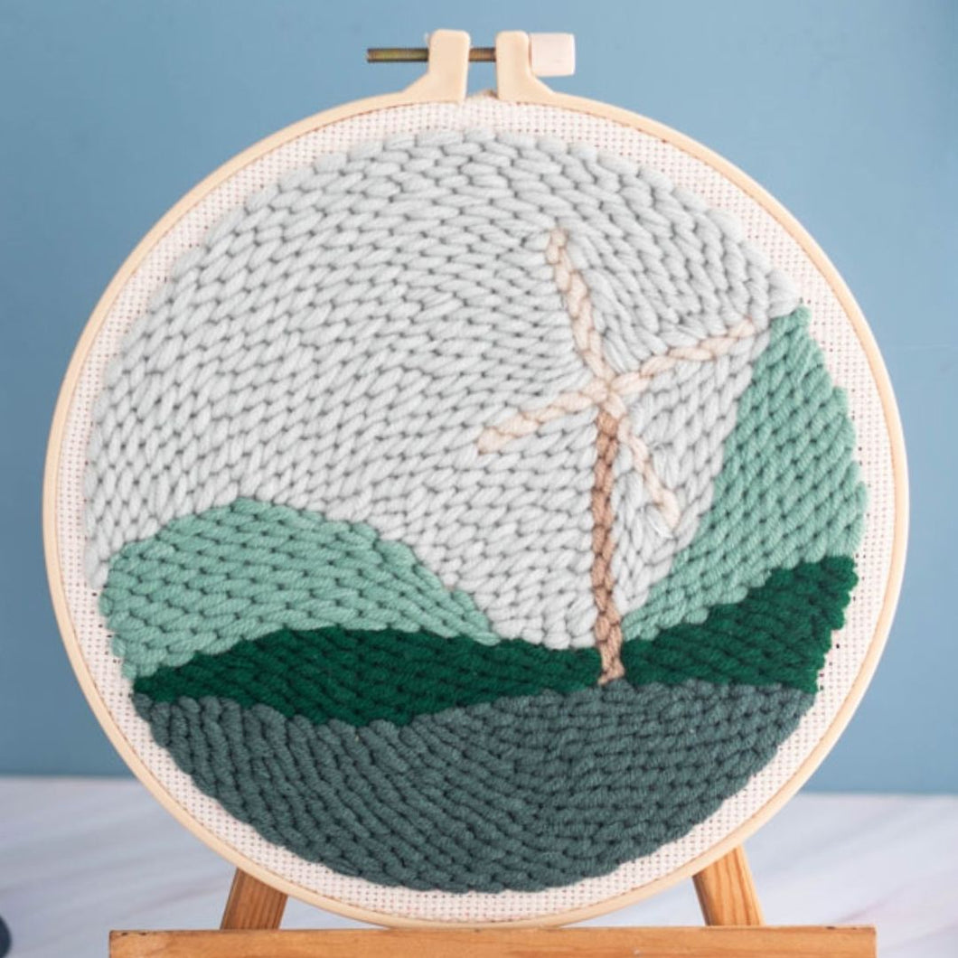 Punch Needle Kit - Wind Turbine