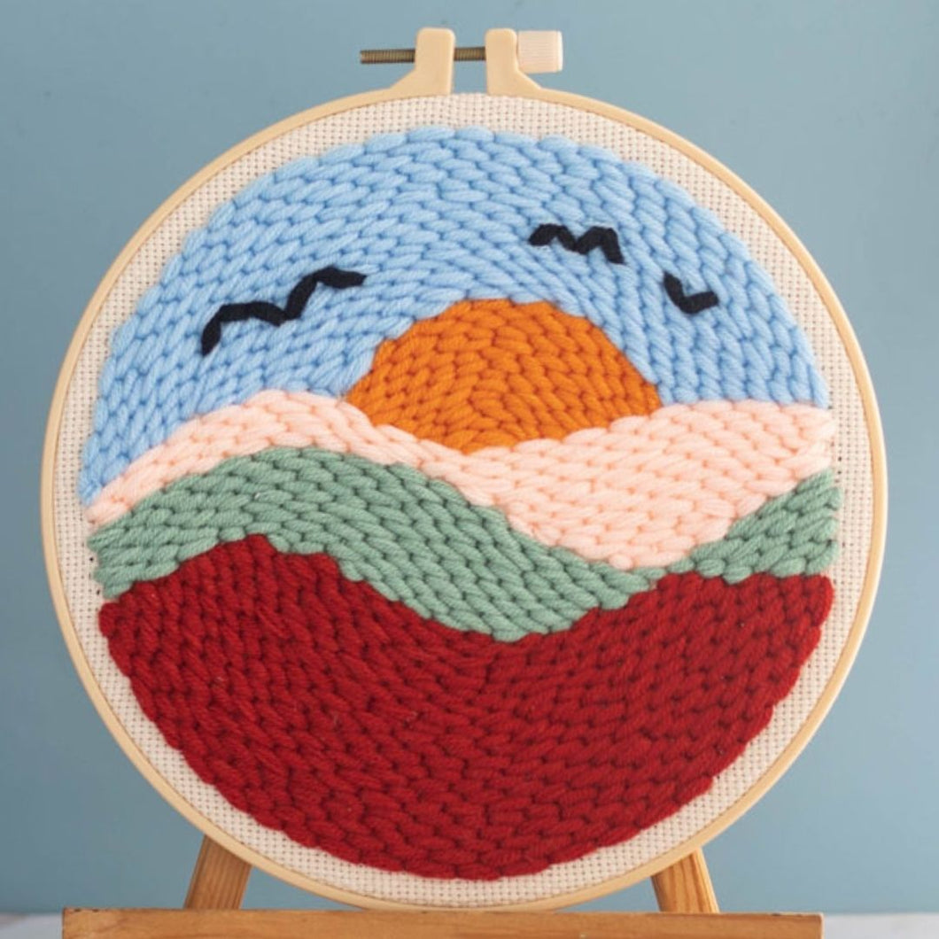 Punch Needle Kit - Landscape at Sunrise