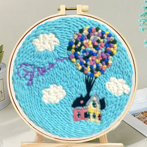 Punch Needle Kit - House with Balloons