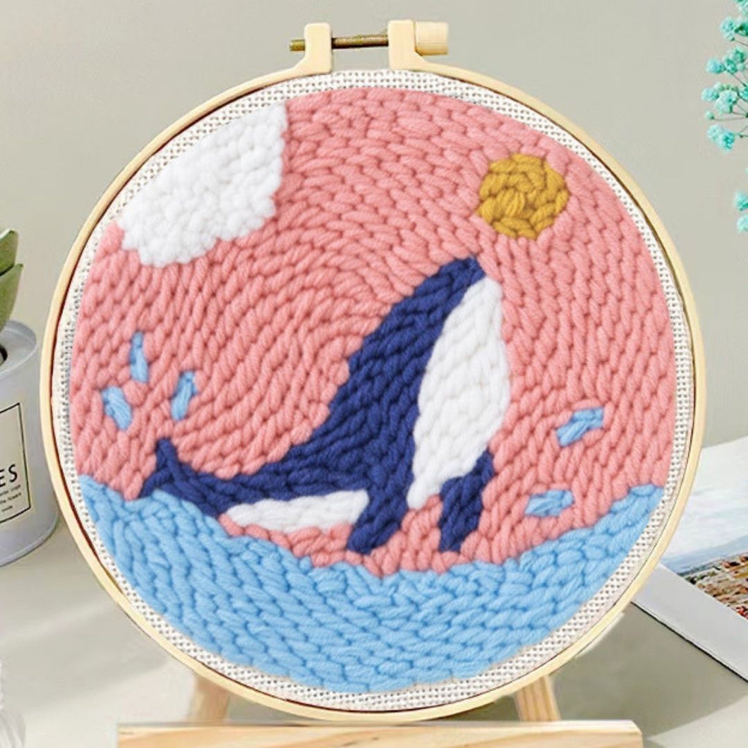 Punch Needle Kit - Playful Orca