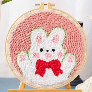 Punch Needle Kit - Red Ribboned Rabbit