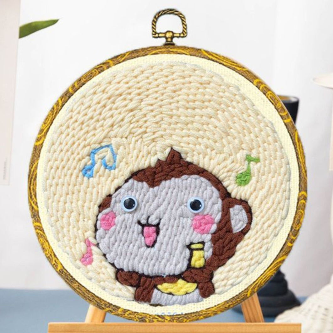 Punch Needle Kit - Musical Monkey
