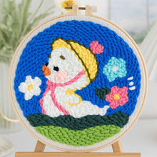 Load image into Gallery viewer, Punch Needle Kit - Baby Duck in a Yellow Cap