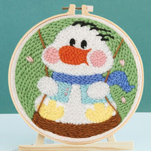 Load image into Gallery viewer, Punch Needle Kit - Baby Duck on a Swing